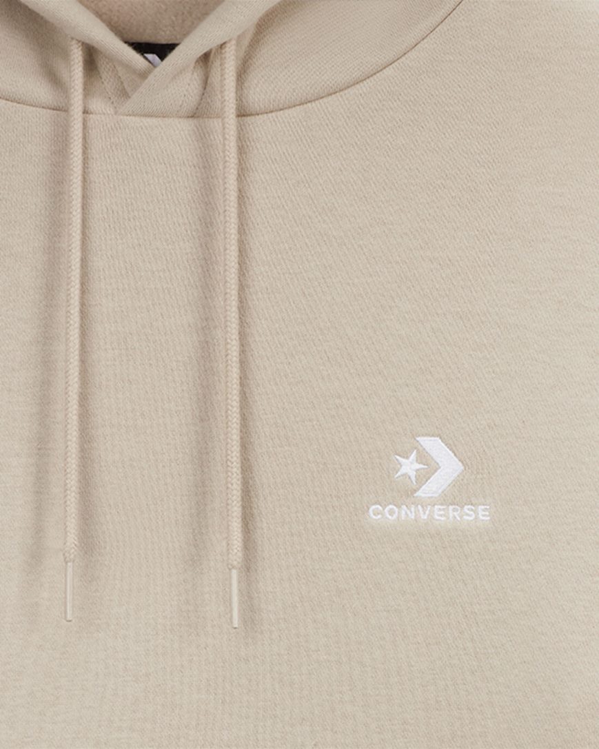 Women's Converse Go-To Embroidered Star Chevron Standard Fit Fleece Hoodie Grey | AU 48C0EQ